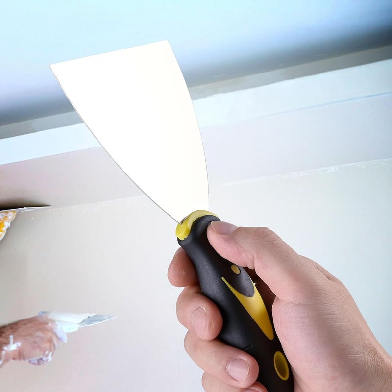 Smafixt Putty Knife Scraper Set, 2" 4" Spackle Knife 2Pack, Stainless Steel Paint Scraper for Drywall Repairing and Clearing, Wallpaper Removal, Putty Applying, Plaster Scraping - Image 4
